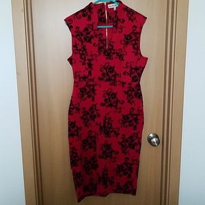 Red chic dress